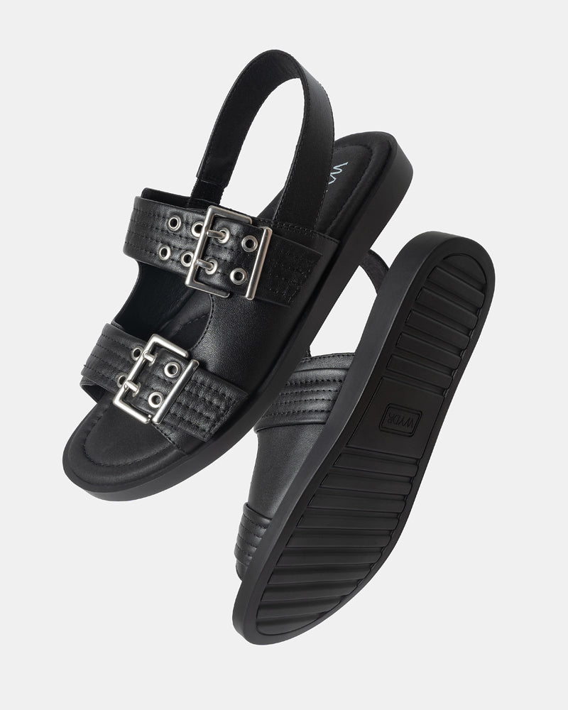 Roxette Double-Strap Mini-Wedge Slides