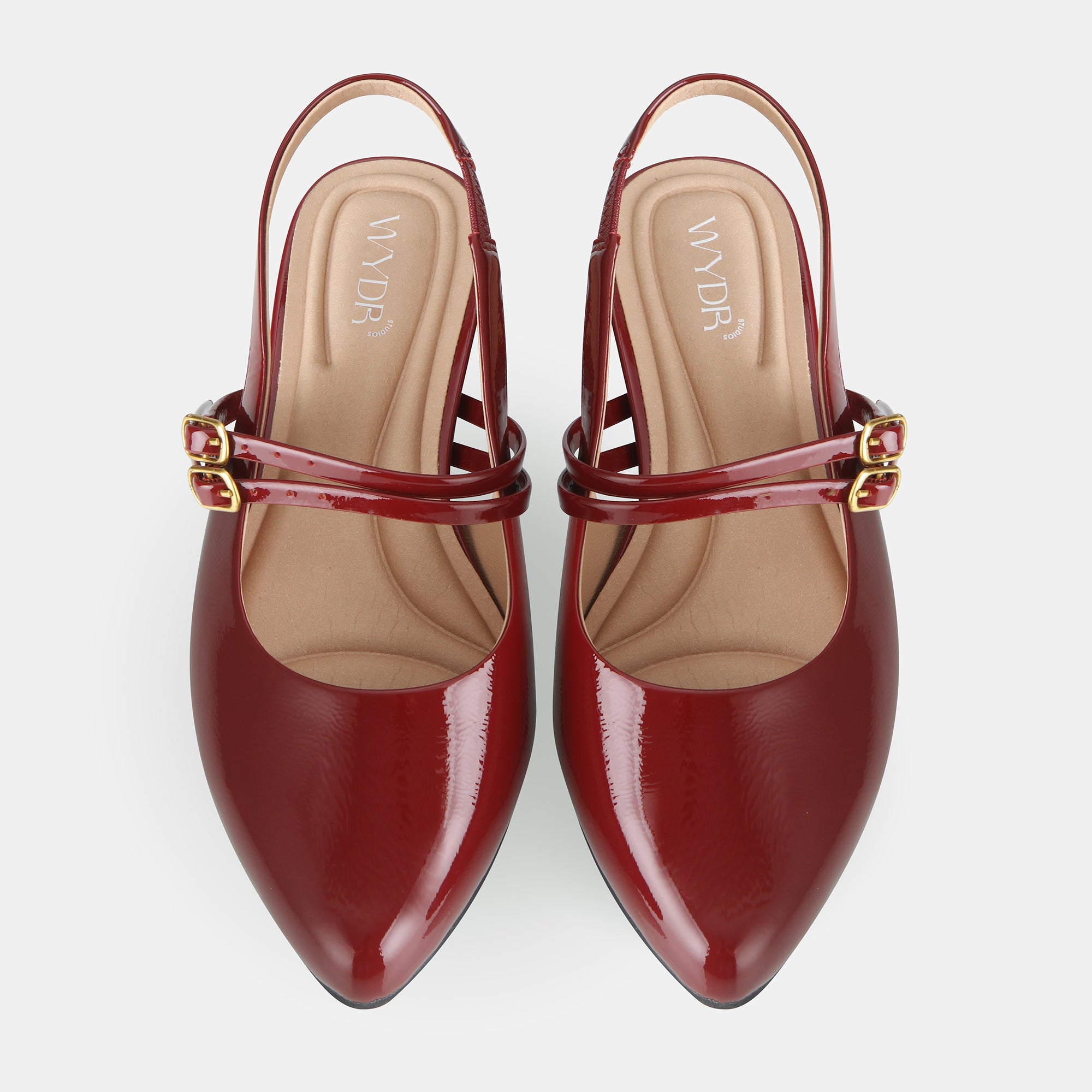 Aria Double Strap Pointy Toe Mary Jane