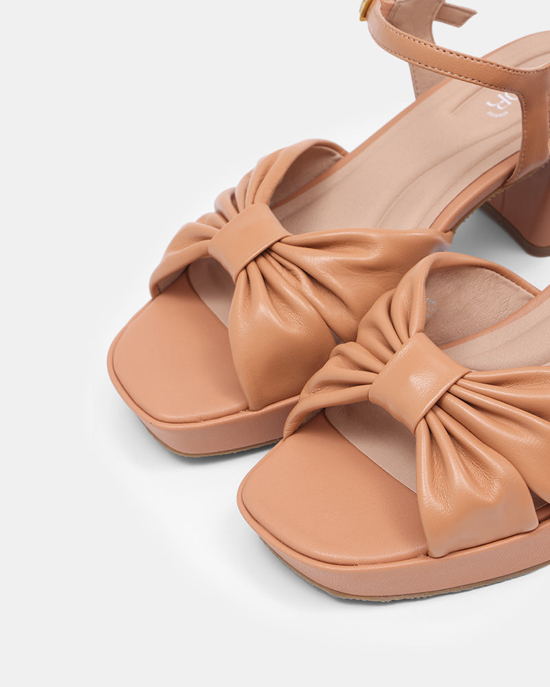 Darcy Pleated Platform Sandals