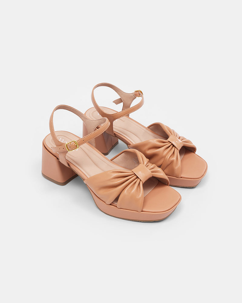 Darcy Pleated Platform Sandals
