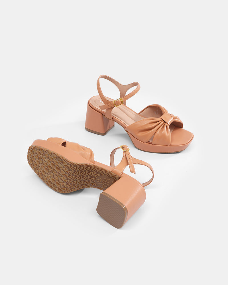 Darcy Pleated Platform Sandals