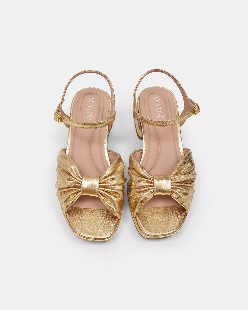 Darcy Pleated Platform Sandals