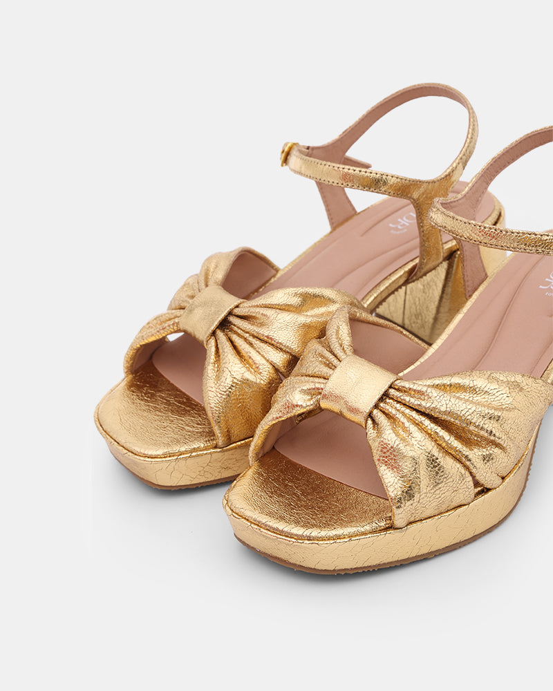 Darcy Pleated Platform Sandals