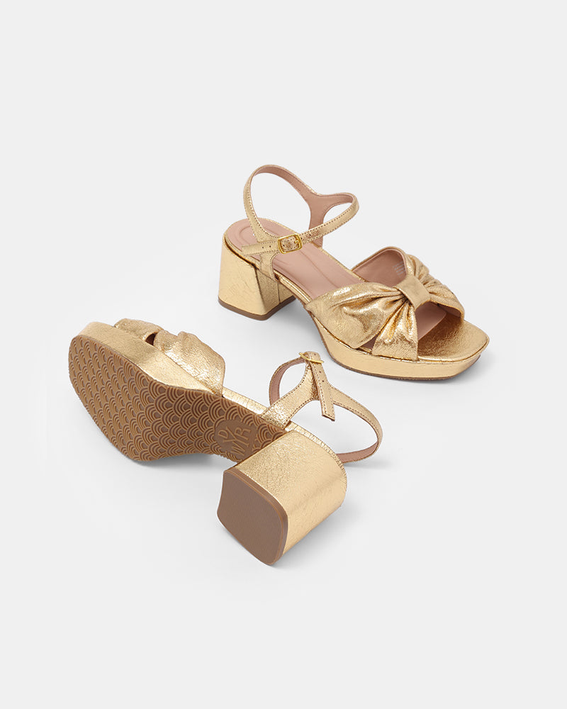 Darcy Pleated Platform Sandals