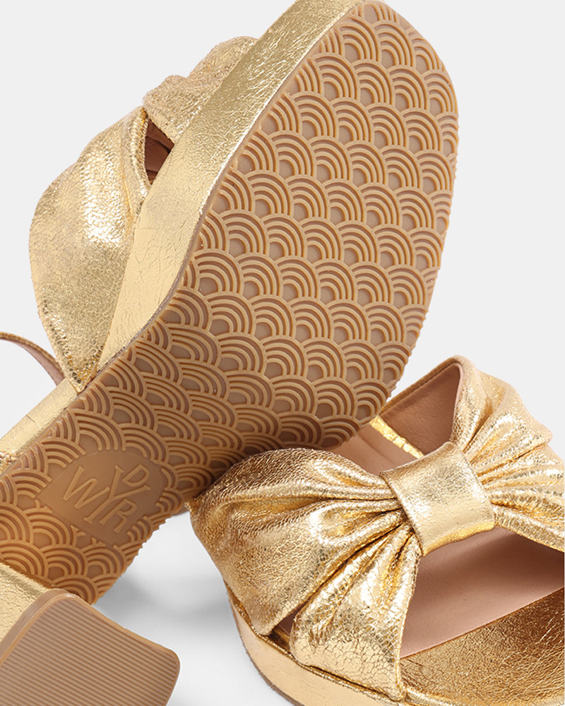 Darcy Pleated Platform Sandals