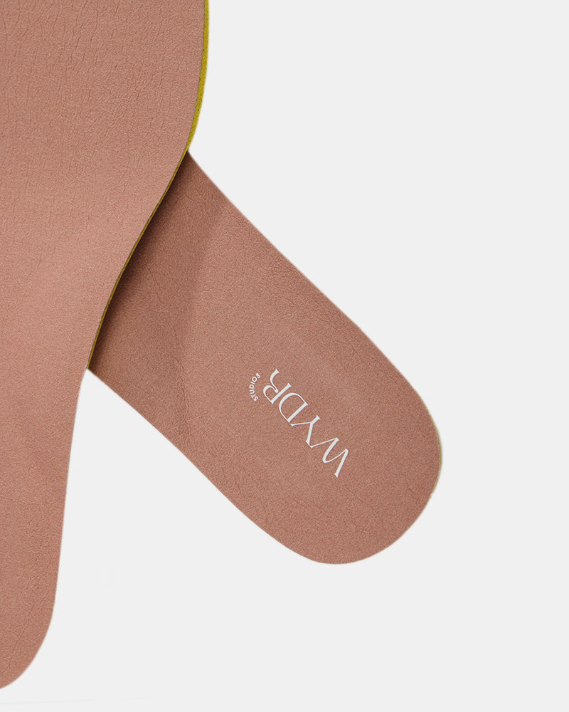 Tan insoles with comfortable shoes