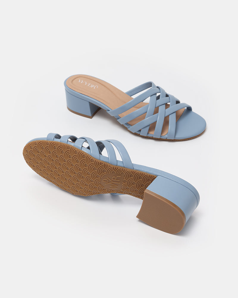 Gigi Block Heel Woven Sandals