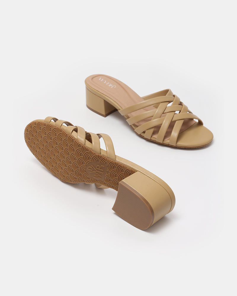 Gigi Block Heel Woven Sandals