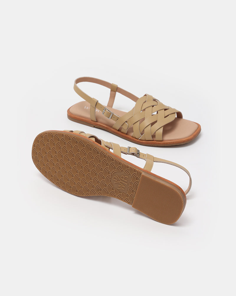 Santorini Woven Flat Sandals