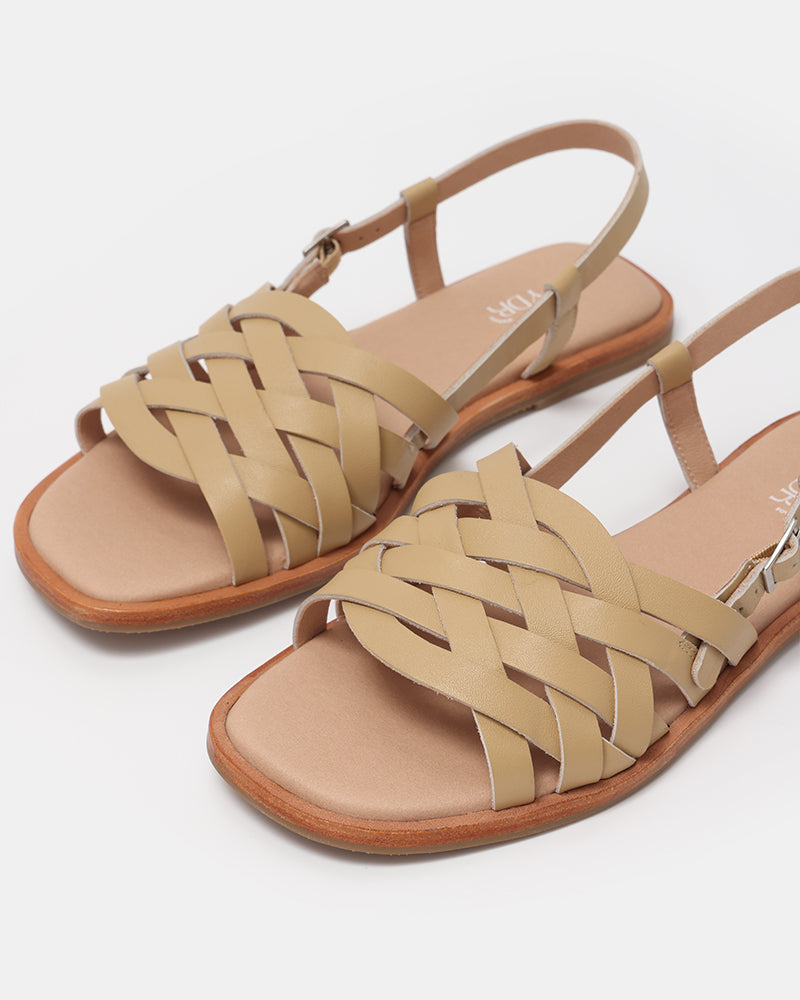 Santorini Woven Flat Sandals