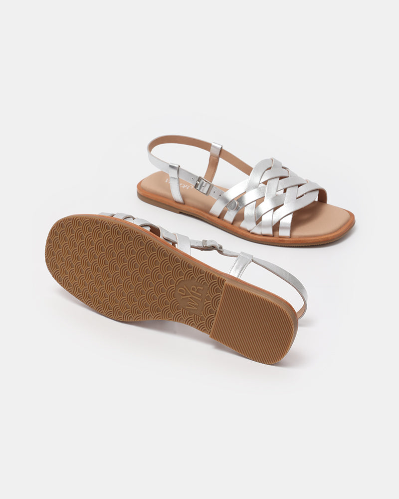 Santorini Woven Flat Sandals