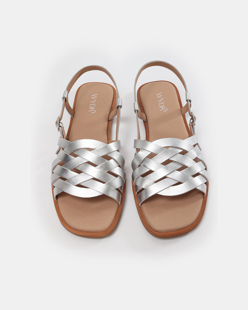 Santorini Woven Flat Sandals