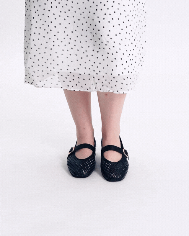 Ava Square Toe Mary Jane Ballet Flats