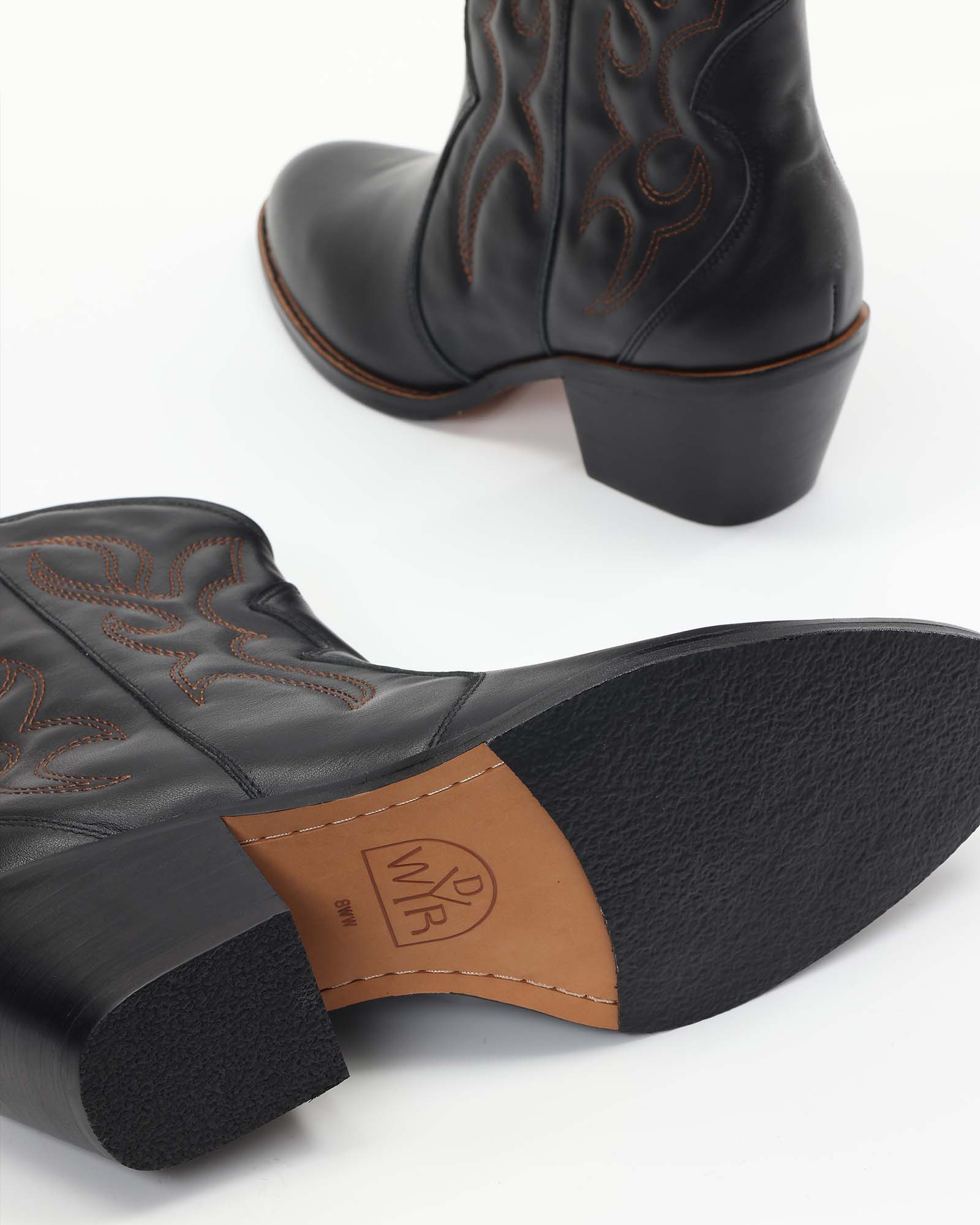 Jolene Embroidered Western Leather Ankle Boots