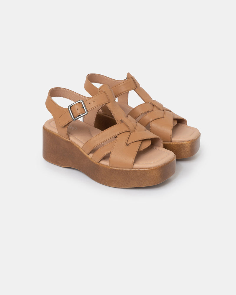 Willow T-Strap Wedge Sandals