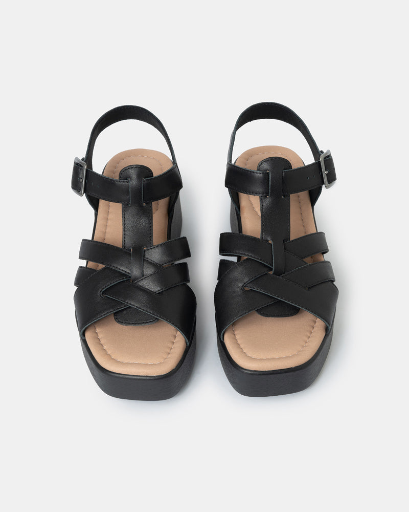 Willow T-Strap Wedge Sandals