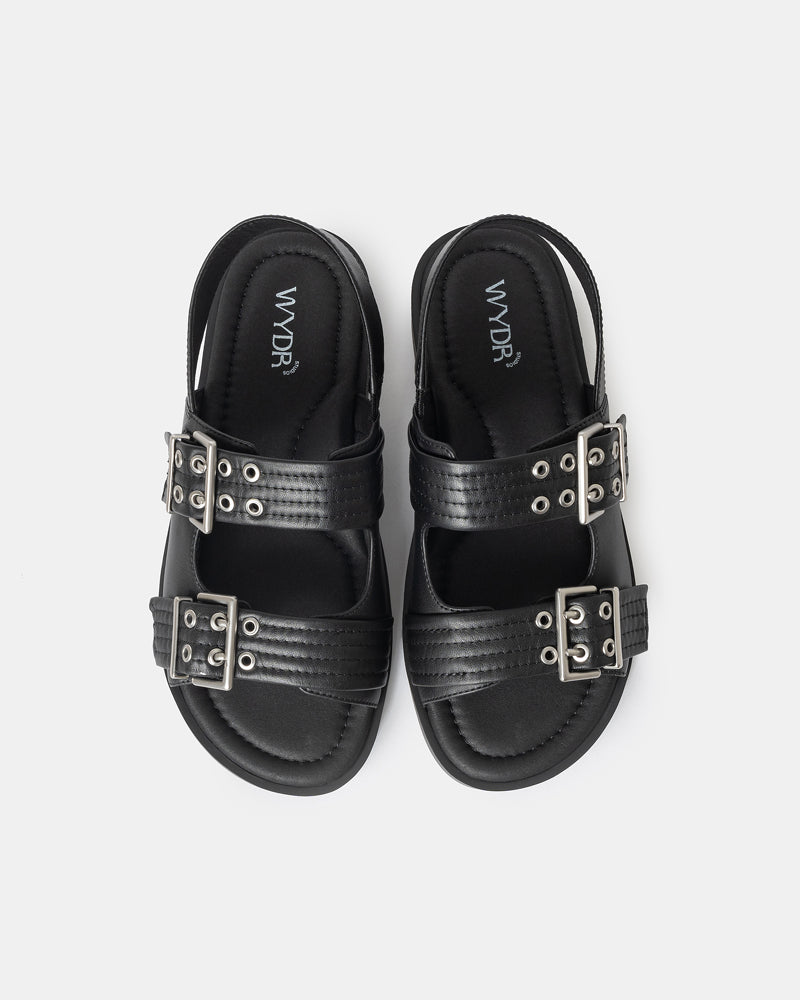 Roxette Double-Strap Mini-Wedge Slides