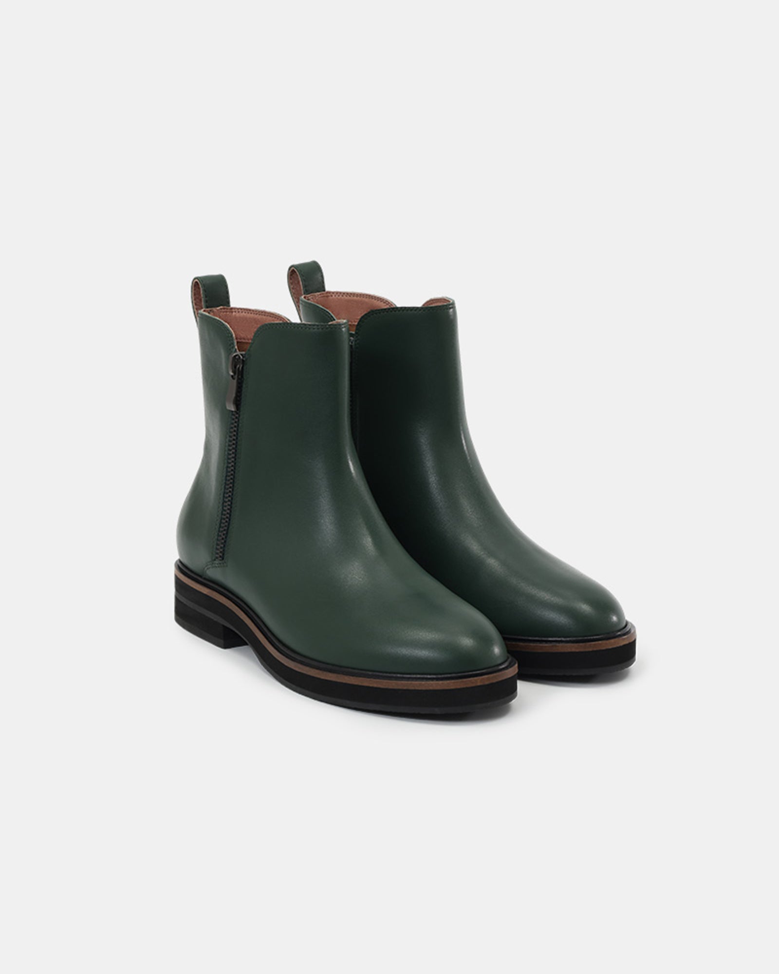 City Voyager Leather Zip Boots