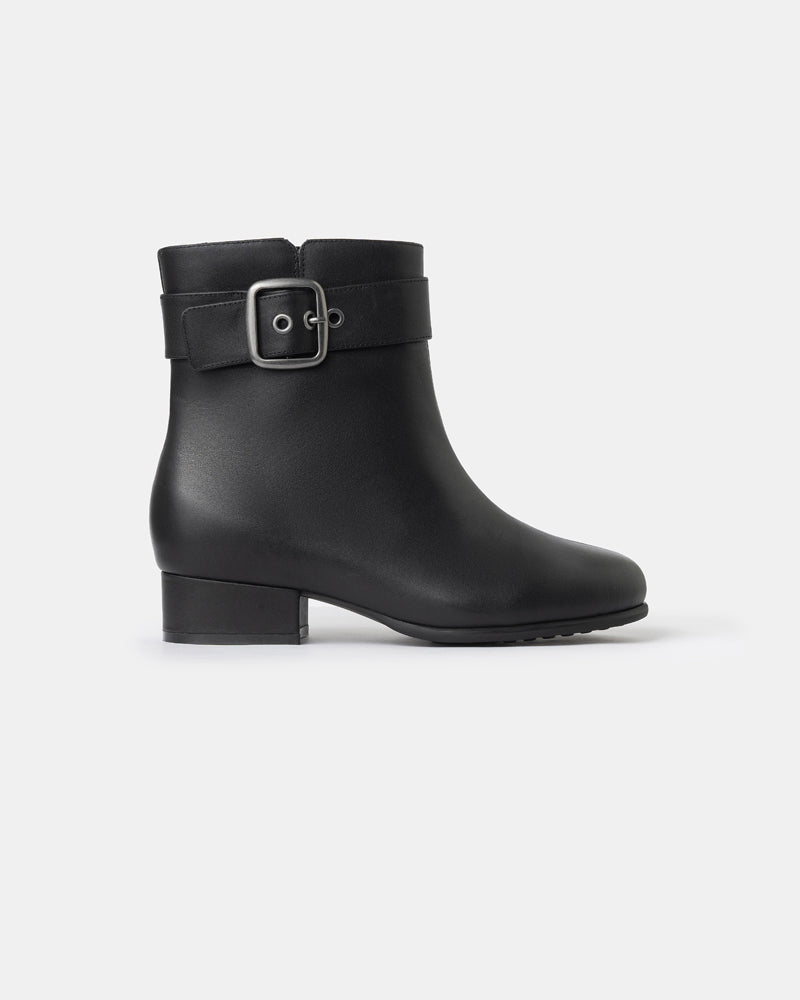 Zoe Mid Heel Buckle Bootie