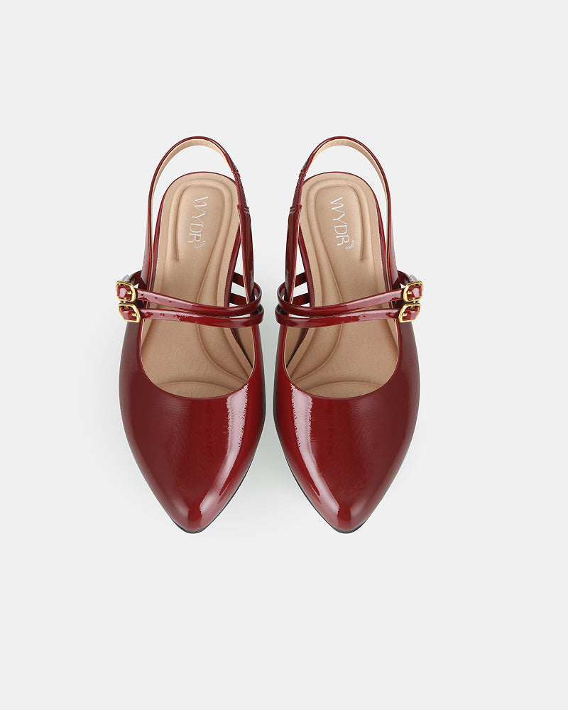 Aria Double Strap Pointy Toe Mary Jane