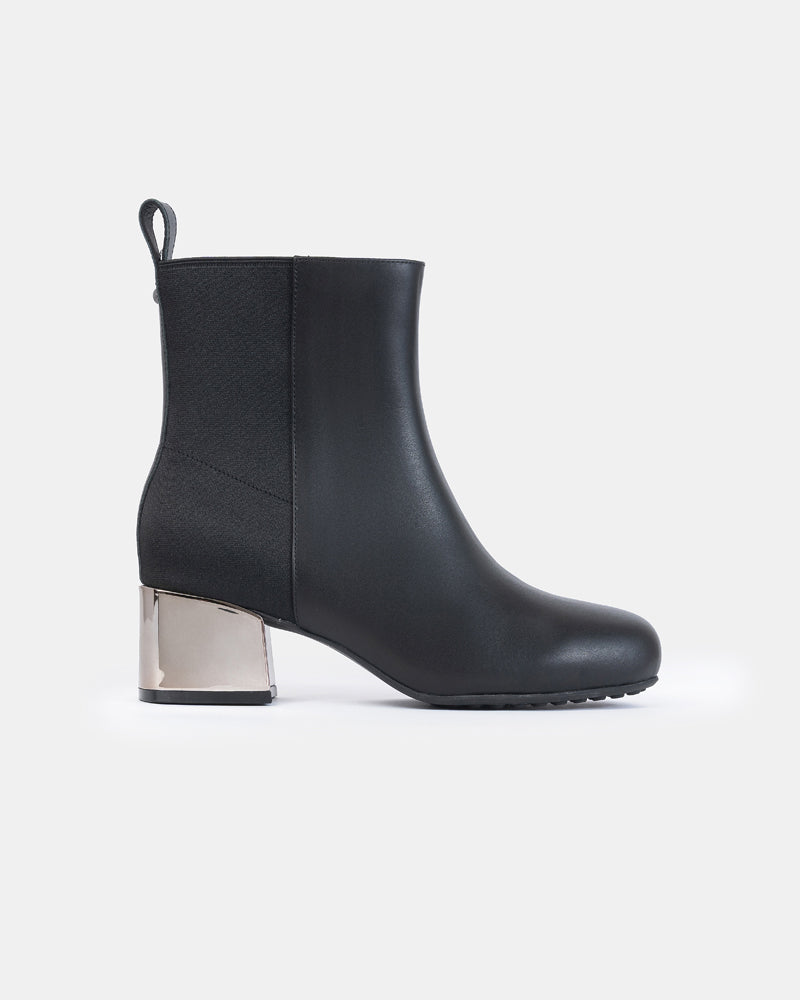 Jackie Half Stretch Silver Heel Bootie