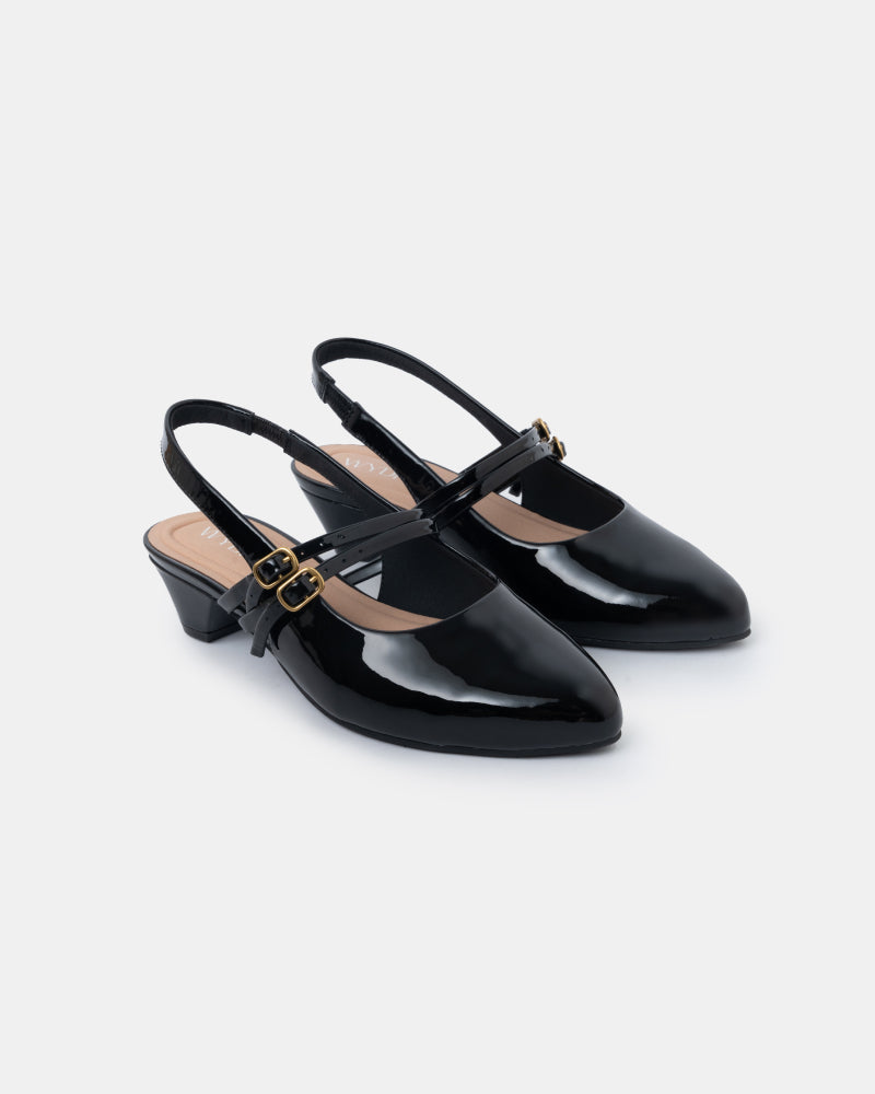 Aria Double Strap Pointy Toe Mary Jane