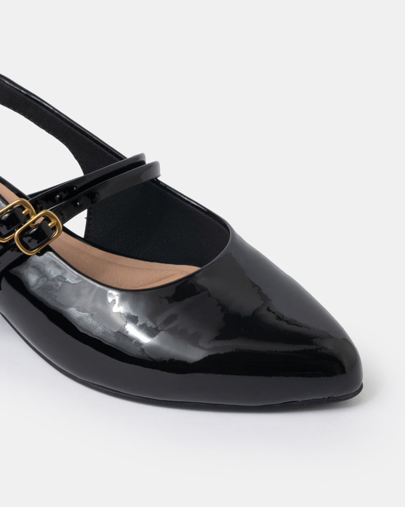 Aria Double Strap Pointy Toe Mary Jane