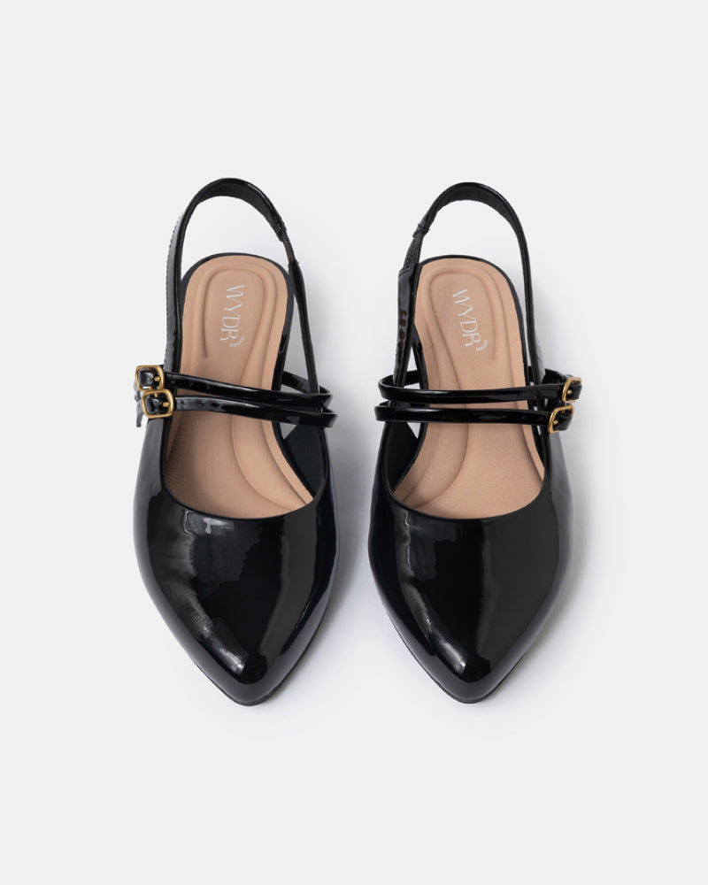 Aria Double Strap Pointy Toe Mary Jane