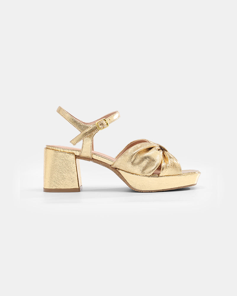 Darcy Pleated Platform Sandals