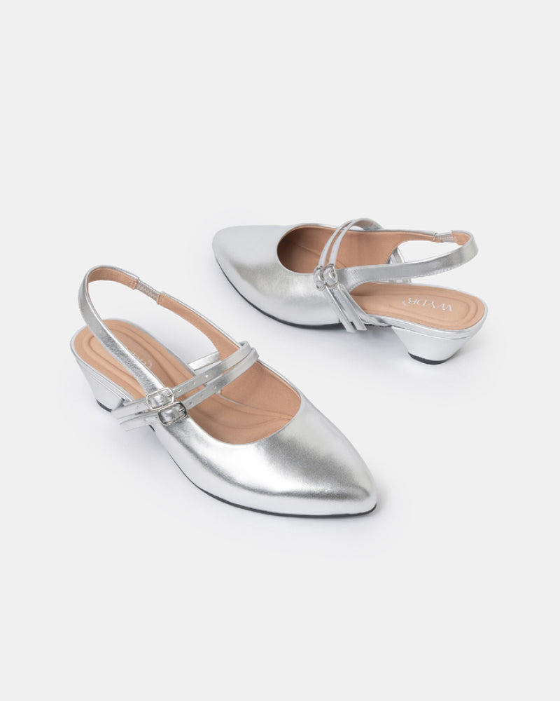 Aria Double Strap Pointy Toe Mary Jane