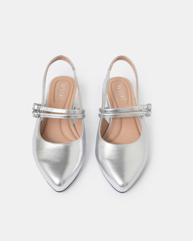 Aria Double Strap Pointy Toe Mary Jane