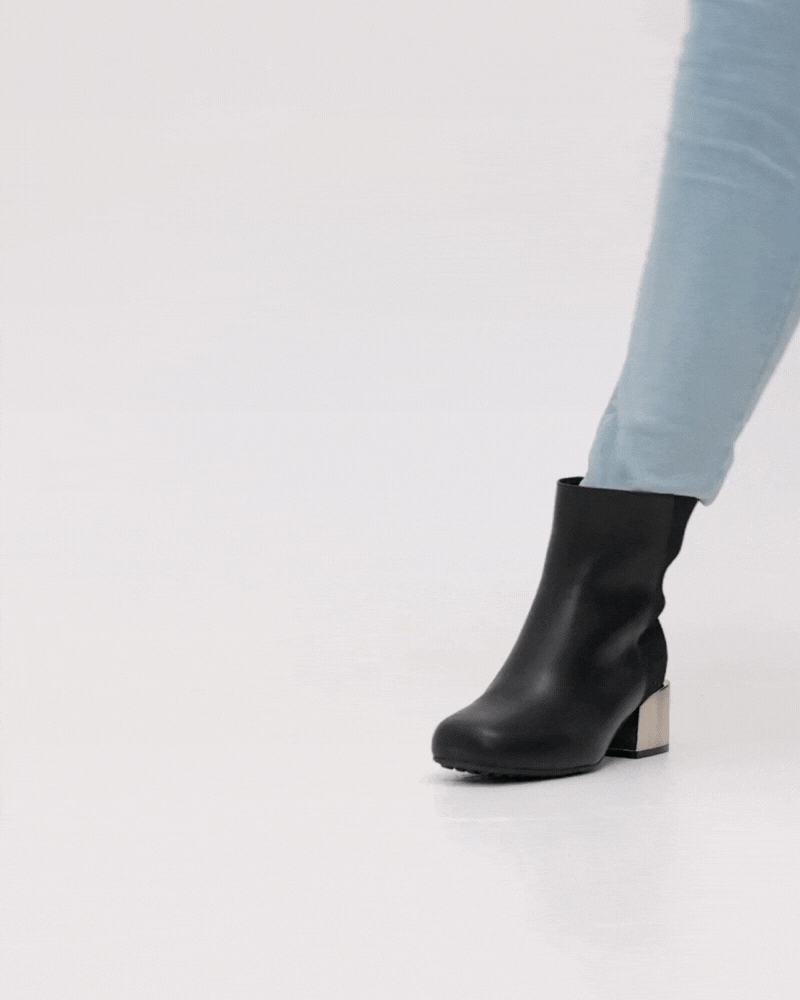 Jackie Half Stretch Silver Heel Bootie
