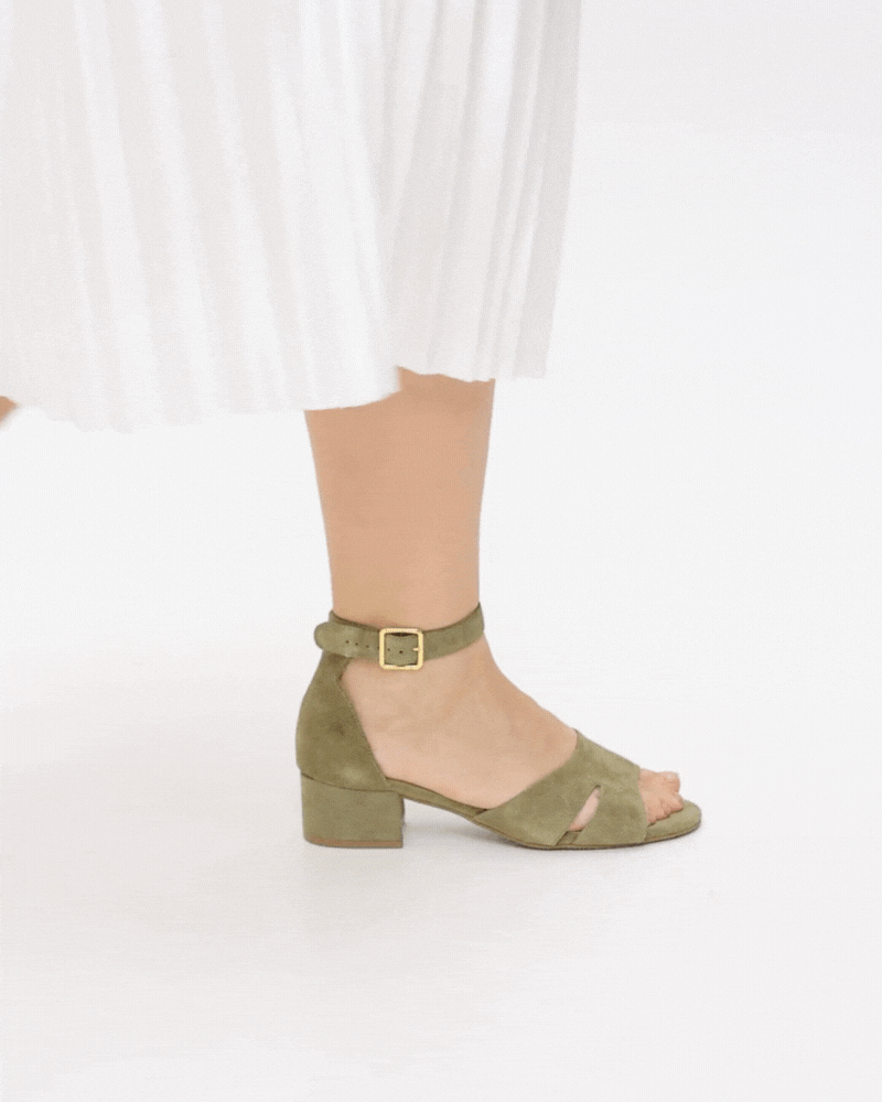 Kelly Block Heel Ankle Sandals