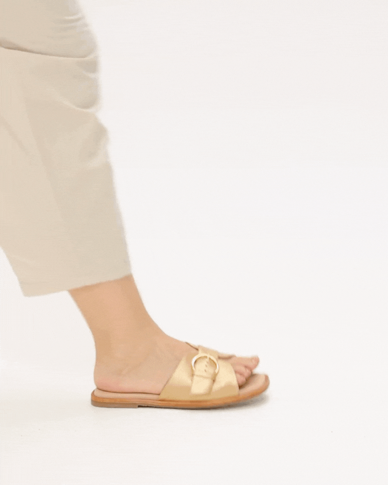 Marbella Buckle Flat Slides