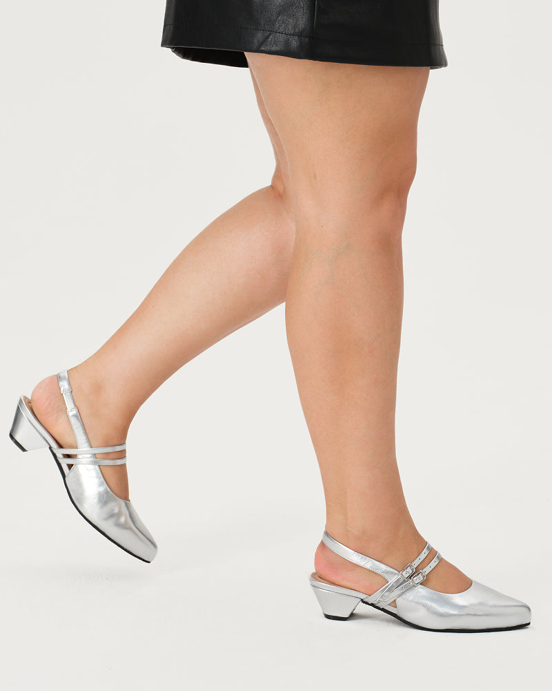 Aria Double Strap Pointy Toe Mary Jane