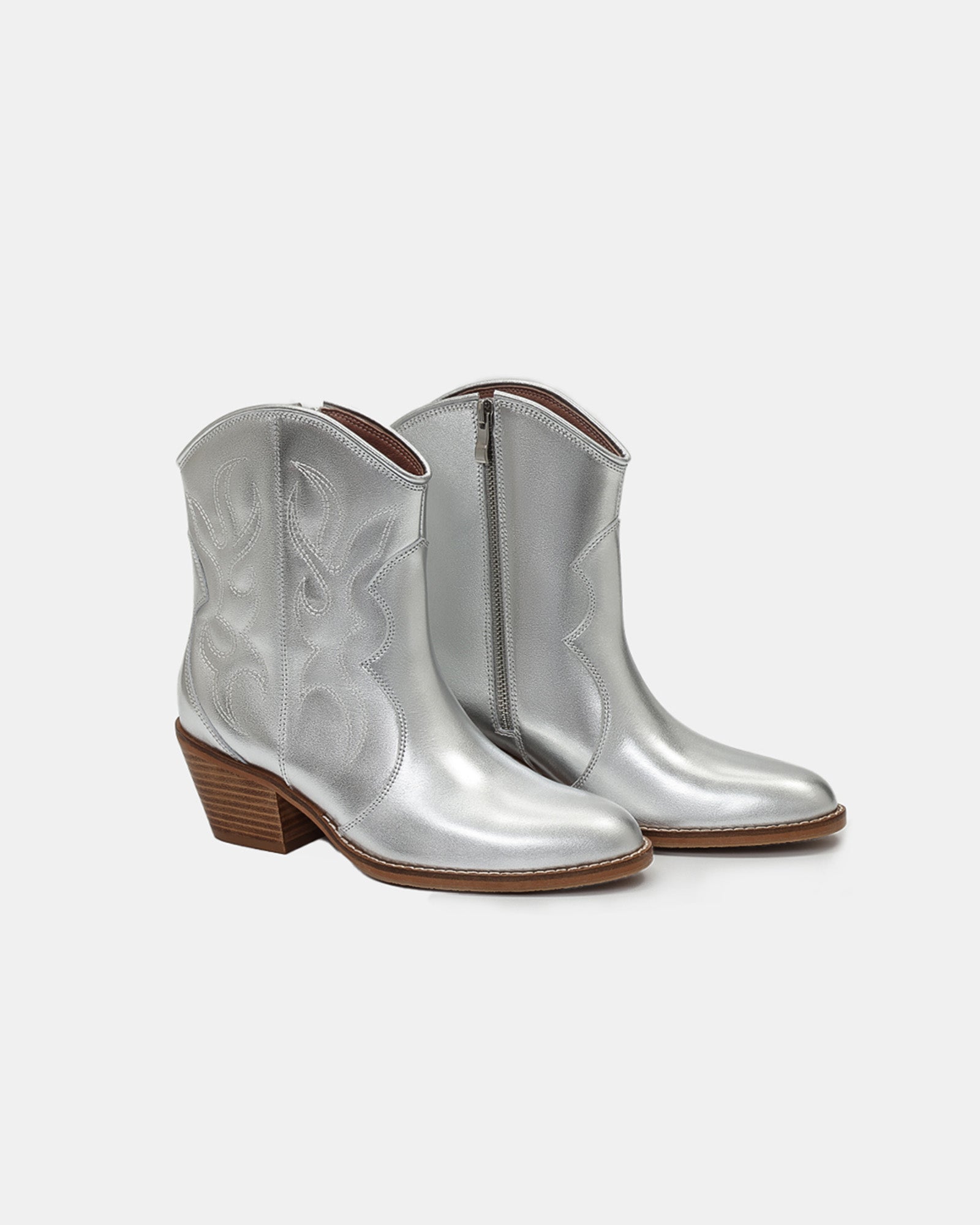 Jolene Embroidered Western Leather Ankle Boots