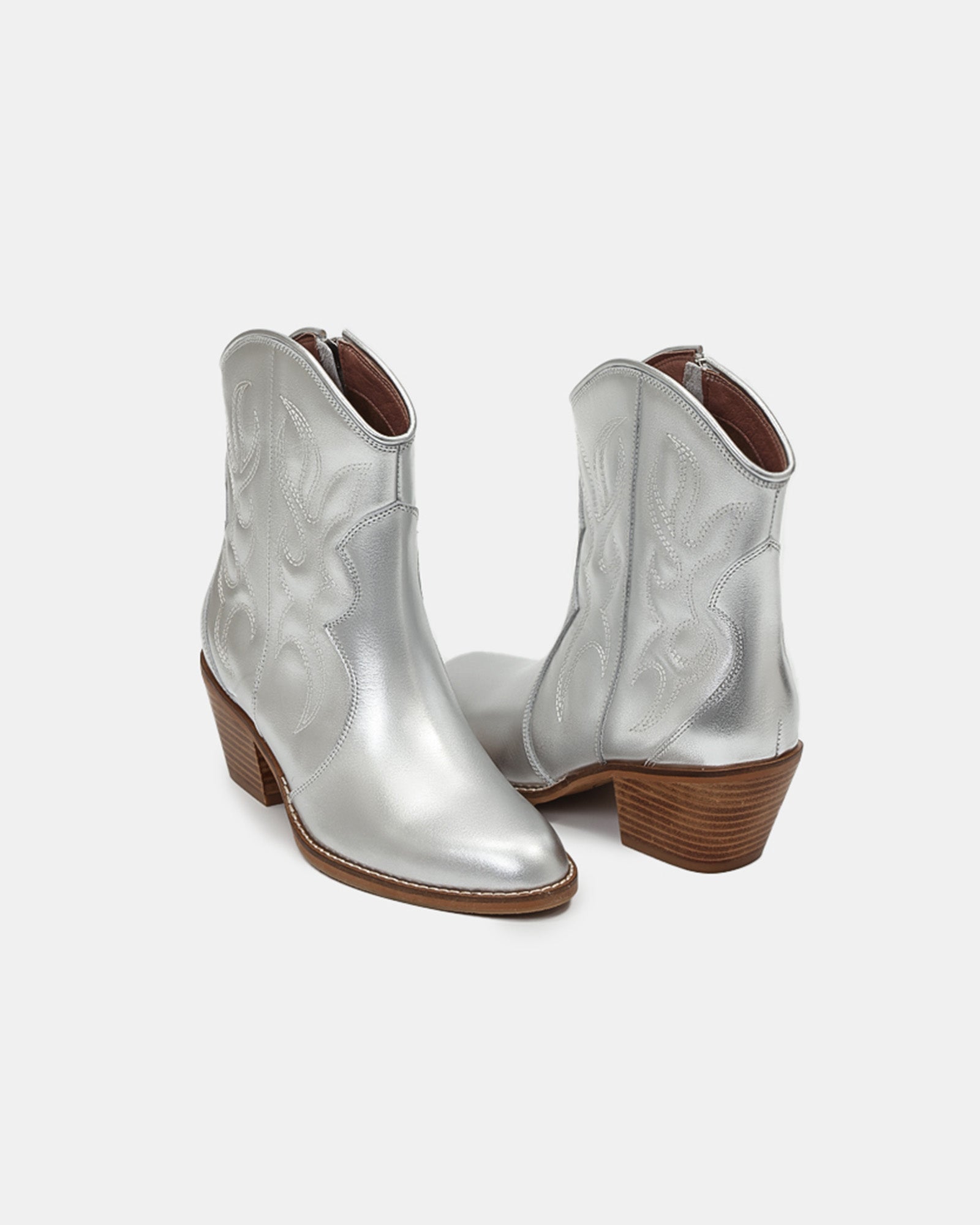 Jolene Embroidered Western Leather Ankle Boots