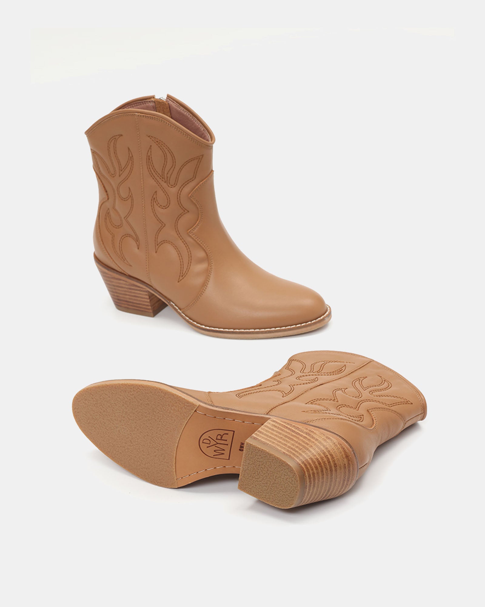 Jolene Embroidered Western Leather Ankle Boots