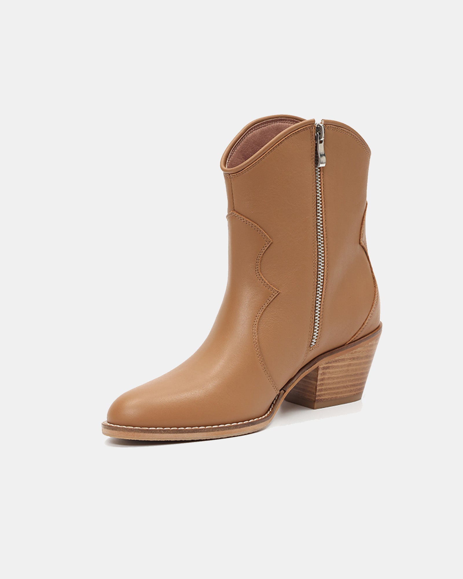 Jolene Embroidered Western Leather Ankle Boots