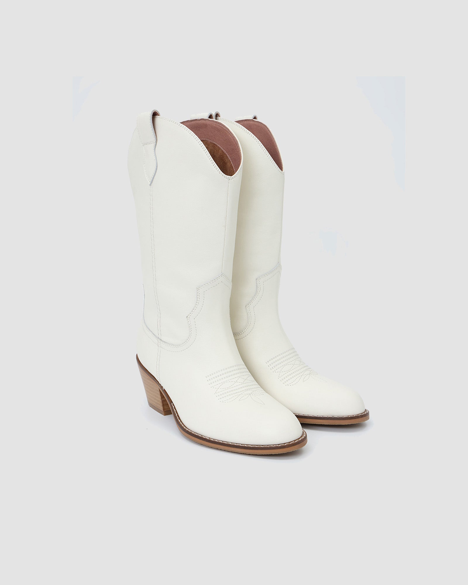 Carrie Western Leather Mid-Calf Boots