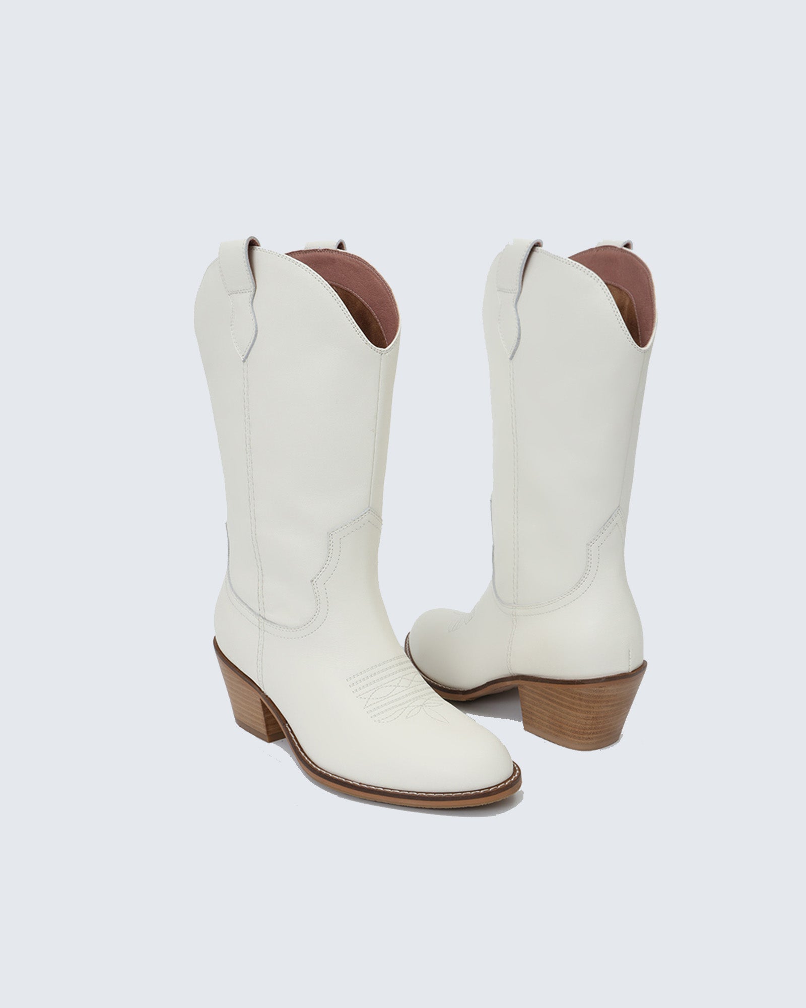 Carrie Western Leather Mid-Calf Boots
