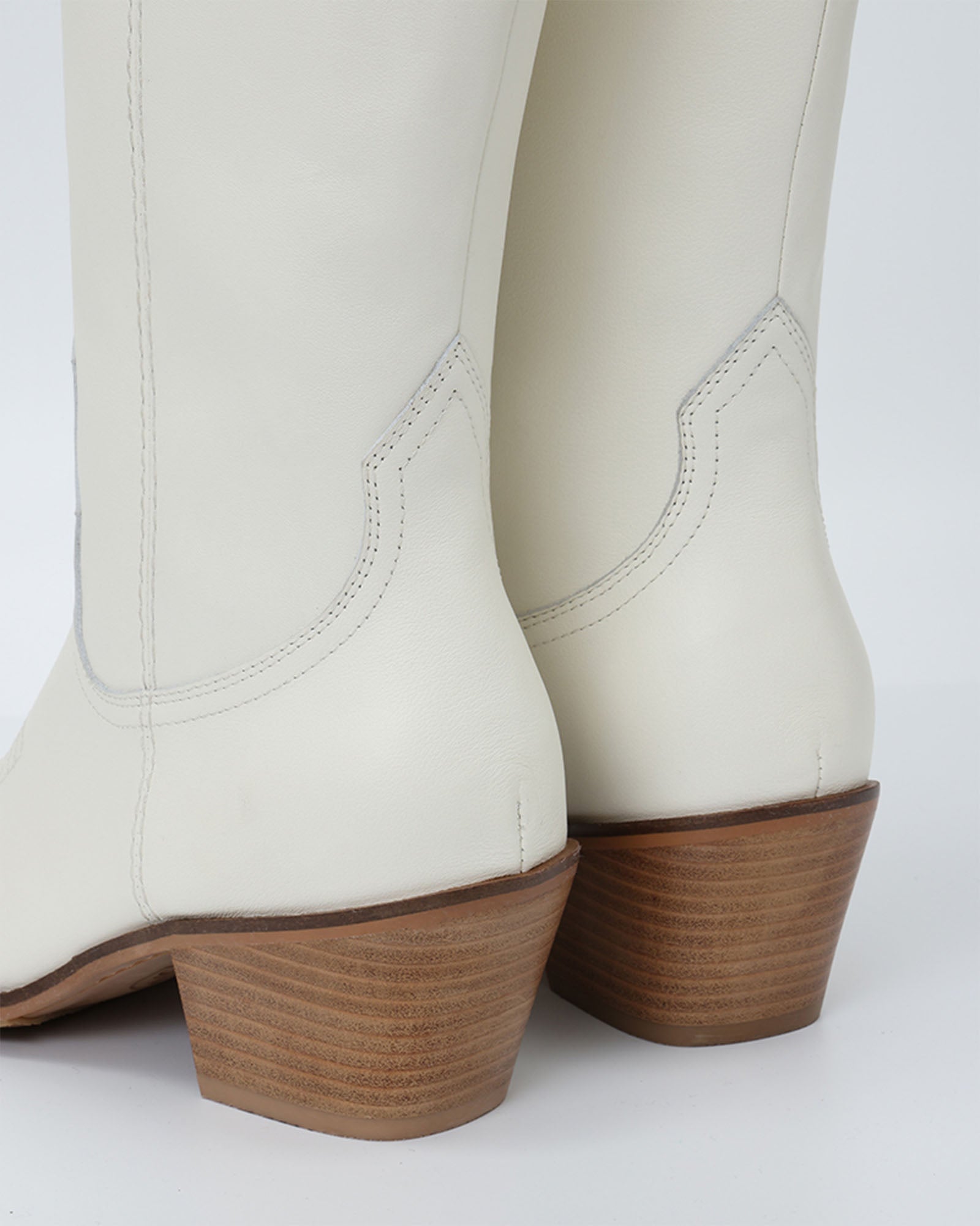 Carrie Western Leather Mid-Calf Boots