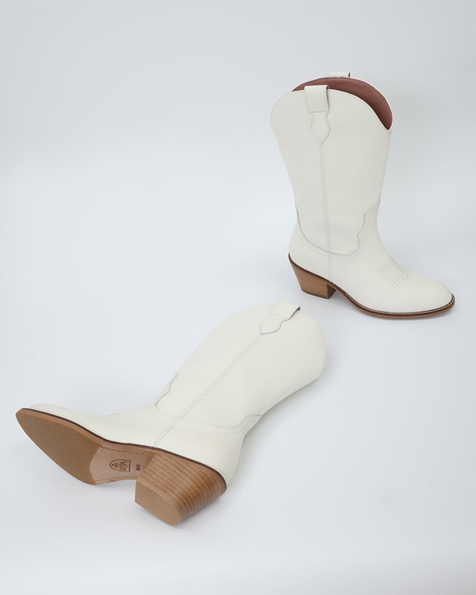 Carrie Western Leather Mid-Calf Boots