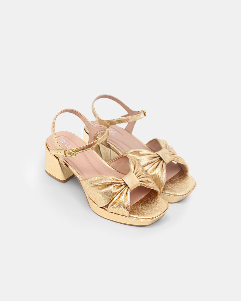 Darcy Pleated Platform Sandals