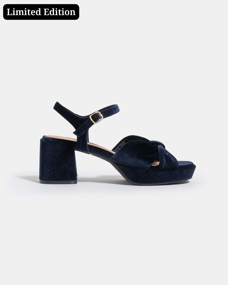 Darcy Pleated Platform Sandals