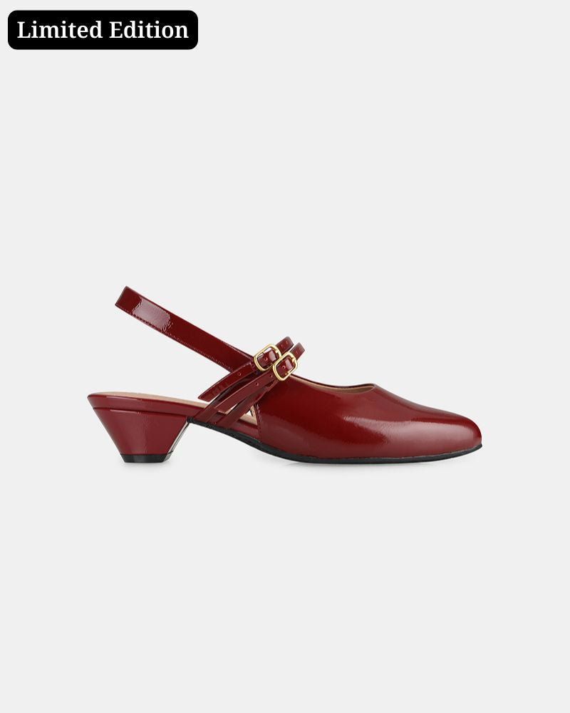 Aria Double Strap Pointy Toe Mary Jane