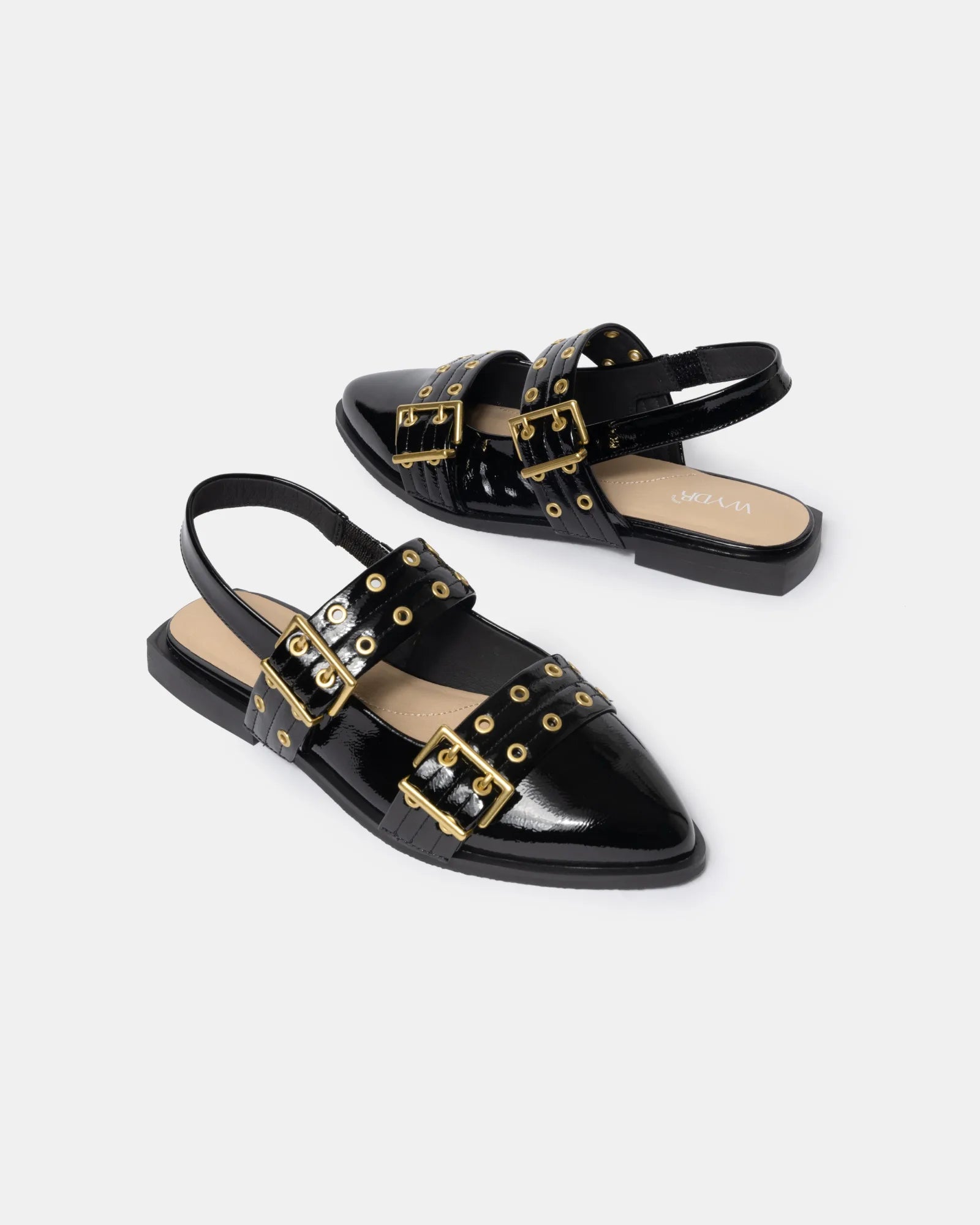 Blondie Pointy Toe Flat Slingback Mary Jane