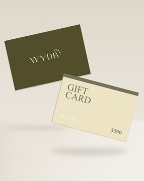 Wydr studio gift card with elegant design