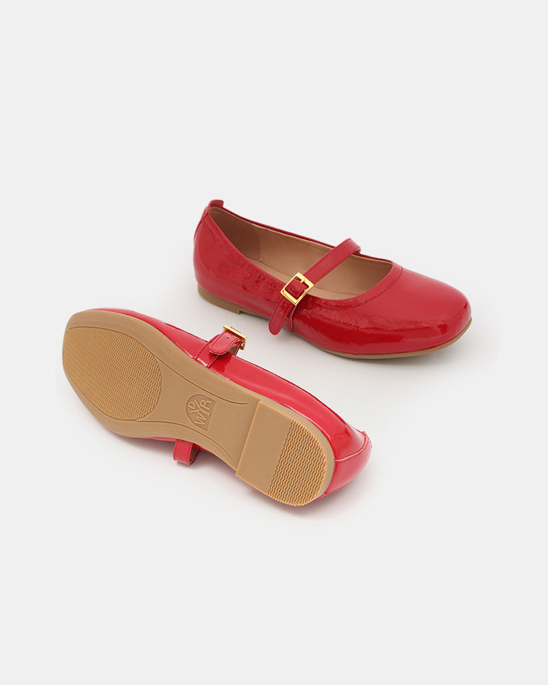 Wide fit red mary jane clearance shoes