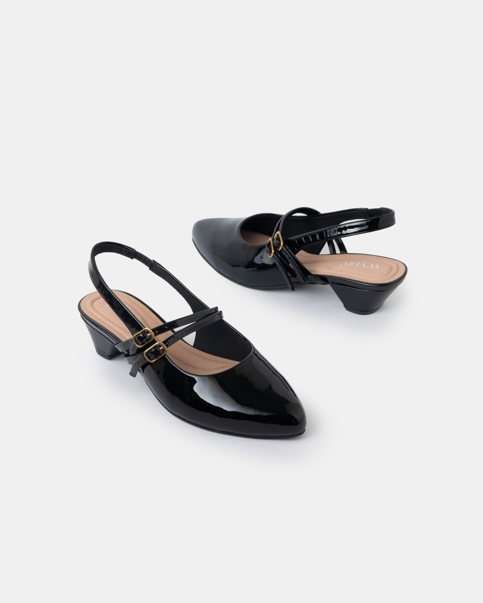 Aria Double Strap Pointy Toe Mary Jane